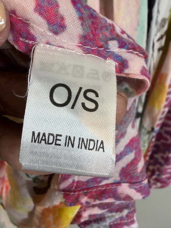 SAACHI Kimono Cocoon Water Color Print One Size Black Pink Boho Festival Casual - Picture 6 of 9